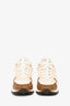 Louis Vuitton White Leather Reverse Monogram Run Away Sneakers Size 37