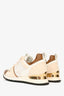 Louis Vuitton White Leather Reverse Monogram Run Away Sneakers Size 37