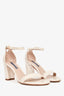 Stuart Weitzman White Patent Strappy Block Heels Size 36.5