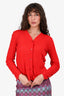 Marni 2012 Red Cotton Knit Cardigan Size 40