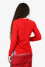 Marni 2012 Red Cotton Knit Cardigan Size 40
