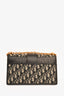 Christian Dior 2023 Navy Leather/Oblique 30 Montaigne Chain Bag