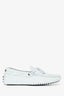 Tod's Light Blue Suede Gommino Bubble Loafers Size 40.5