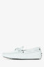 Tod's Light Blue Suede Gommino Bubble Loafers Size 40.5