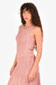 Sandro Pink Knit Sparkly Sleeveless Dress Size 36