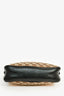 Gucci Brown GG Monogram/Black Leather Small Marmont Crossbody Bag