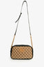 Gucci Brown GG Monogram/Black Leather Small Marmont Crossbody Bag