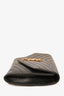 Saint Laurent Black Leather Chevron Cassandre Pouch