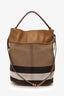 Burberry Brown Nova Check Canvas/Leather Asby Tassel Bucket Bag
