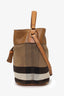 Burberry Brown Nova Check Canvas/Leather Asby Tassel Bucket Bag
