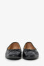 Pre-Loved Chanel™ Black Lambskin Cap Toe CC Flat Size 37