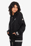 Moncler Black Logo Applique Cotton Zip-Up Hoodie Size XS Mens
