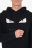 Fendi Black Monster Eyes Patch Detail Hoodie Size 52 Mens