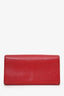Gucci Red Leather GG Marmont Long Wallet 'As Is'