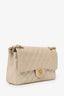 Pre-Loved Chanel™ 2012 Pearly Beige Caviar Leather Medium Classic Double Flap Bag