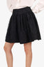 Christian Dior Black Lace Pleated Mini Skirt Size 4