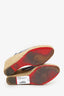 Christian Louboutin Blue/White Gingham Espadrille Wedge Sandals Size 39