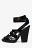 Yves Saint Laurent Black Patent Tribute Wrap Heels Size 39