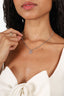 Christian Dior Vintage Silver Tone CD Round Pendant Necklace