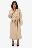 MaxMara Beige Camel Belted Coat Size 14