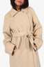 MaxMara Beige Camel Belted Coat Size 14