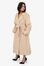 MaxMara Beige Camel Belted Coat Size 14