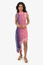 PH5 Pink/Blue Robe Sans Manches Ondulée Lydia Dress Size M