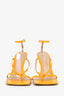 Bottega Veneta Orange Leather Heeled Sandals Size 38