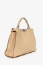 Fendi Beige Leather Large Peekaboo With Strap