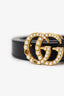 Gucci Black Pearl Marmont 'GG' Thin Belt
