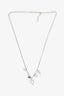 Christian Dior Silver Tone Four Leaf Clover/Star/Heart Charm Necklace