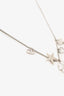 Christian Dior Silver Tone Four Leaf Clover/Star/Heart Charm Necklace