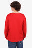 Valentino Red 'VLTN' Print Sweatshirt Size L Mens