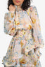 Elliatt Multicolour Floral 'Asta' Long Sleeve Mini Dress Size S