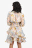 Elliatt Multicolour Floral 'Asta' Long Sleeve Mini Dress Size S