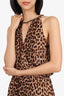 Parker Leopard Print Mini V-neck Dress Size XS