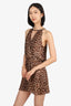 Parker Leopard Print Mini V-neck Dress Size XS