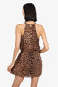 Parker Leopard Print Mini V-neck Dress Size XS