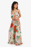 Stella McCartney Cream/Orange Floral Print Strappy Jumpsuit Size 42