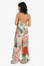 Stella McCartney Cream/Orange Floral Print Strappy Jumpsuit Size 42