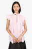 Pink Tartan Pink Ruffle Sleeveless Bow Detail Top Size 6
