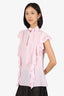 Pink Tartan Pink Ruffle Sleeveless Bow Detail Top Size 6