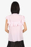Pink Tartan Pink Ruffle Sleeveless Bow Detail Top Size 6