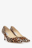 Jimmy Choo Leopard Print Pointed Heels Size 39