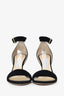 Jimmy Choo Black Suede Open Toe Heels Size 39.5