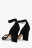 Jimmy Choo Black Suede Open Toe Heels Size 39.5