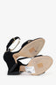 Jimmy Choo Black Suede Open Toe Heels Size 39.5