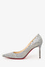 Christian Louboutin Silver/Gold Pointed Toe Heels Size 40