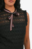 Sandro Black Lace Sleeveless Ruffle Tie Mini Dress Size 1