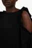 Maje Black Ruffle Cold Shoulder Top Size 3